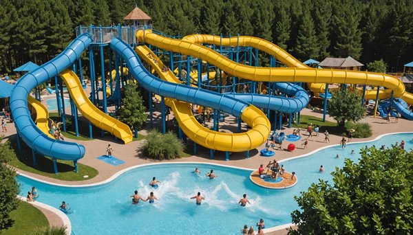 Explore les attractions incontournables du parc aquatique du camping le ranc davaine